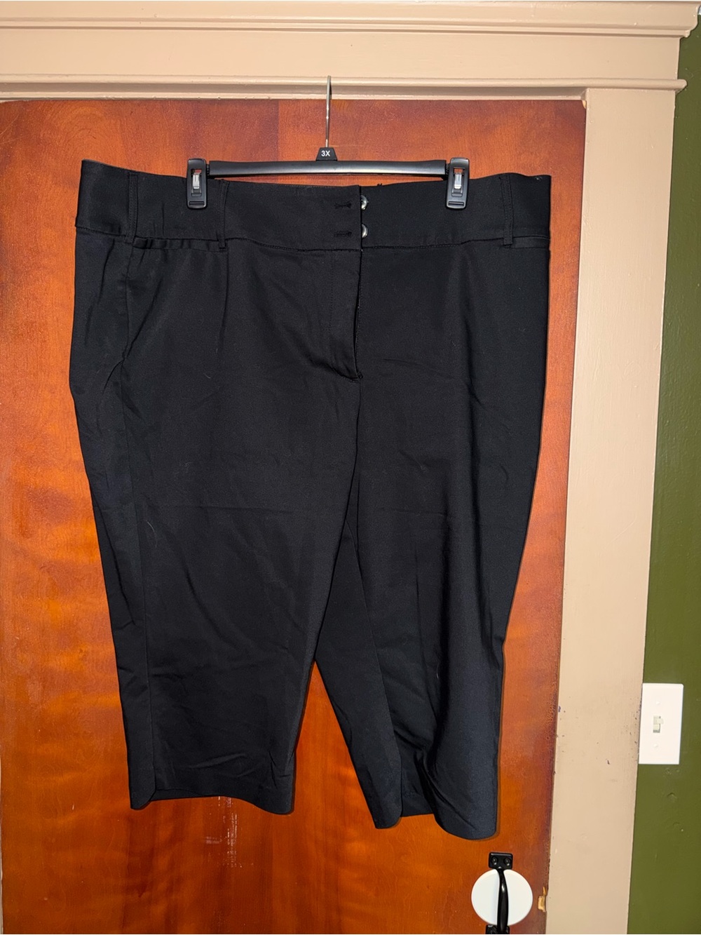 Lane Bryant Black Capri Slacks